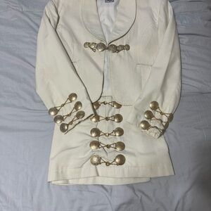 Traje de Charro Mujer Color Hueso y Gala color Oro